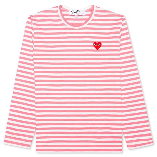 Pastelle Women's Striped L/S Shirt - Pink Female Product Image