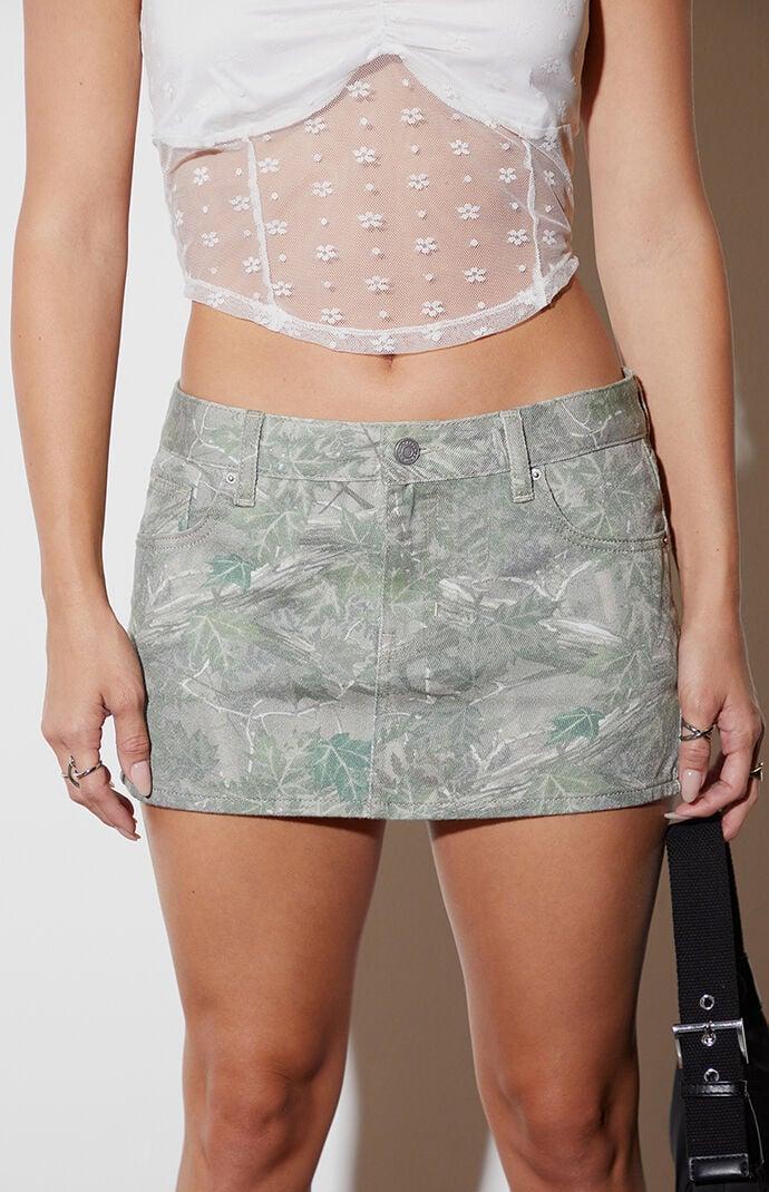 Women's Tree Camo Low Rise Micro Mini Skirt Product Image