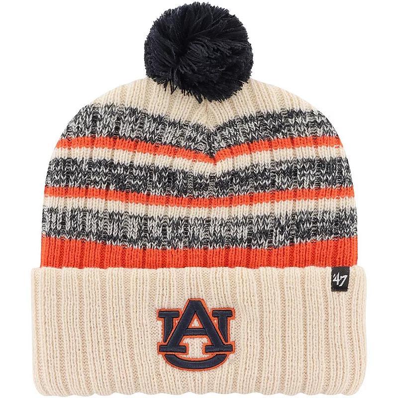 Mens 47 Khaki Auburn Tigers Tavern Cuffed Knit Hat with Pom Product Image