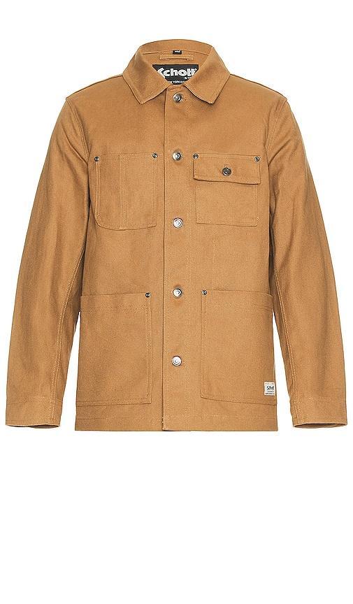 Schott Chore Jacket Tan. Size M (also in L, S, XL/1X). Product Image