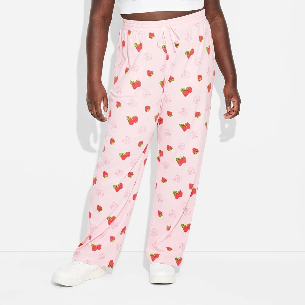 Womens Strawberry Shortcake Cozy Graphic Pants Product Image