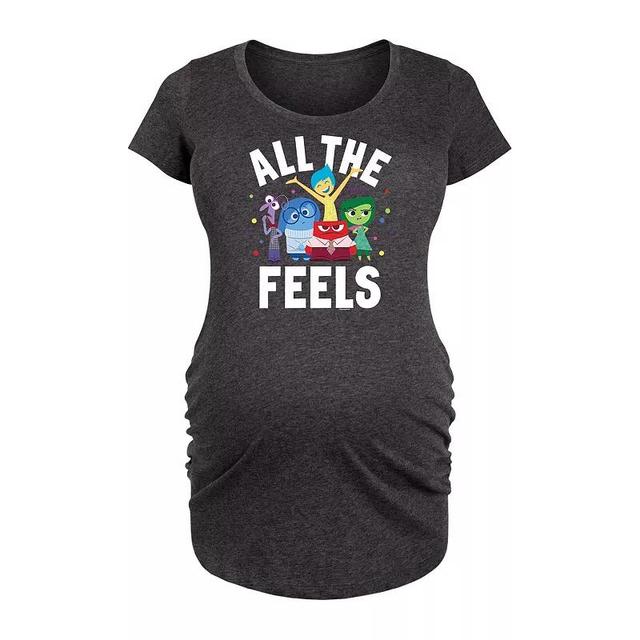 Disney / Pixars Inside Out Maternity All The Feels Graphic Tee, Womens Blue Product Image