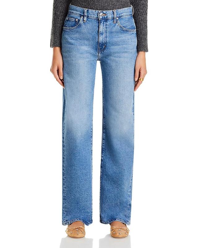 Womens Faye High-Rise Wide-Leg Jeans Product Image