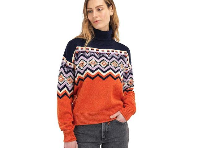 Dale of Norway Randaberg Sweater Navy/Off-White/Lavender) Women's Clothing Product Image