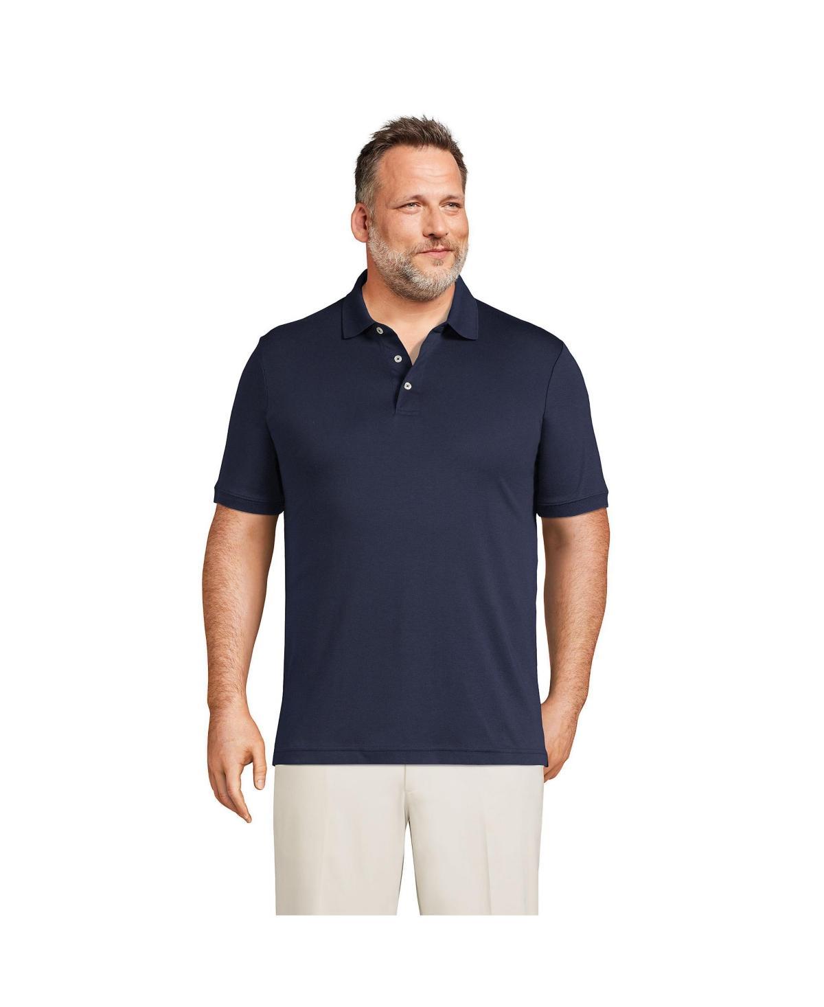 Big & Tall Lands End Classic-Fit Supima Polo, Mens White Product Image