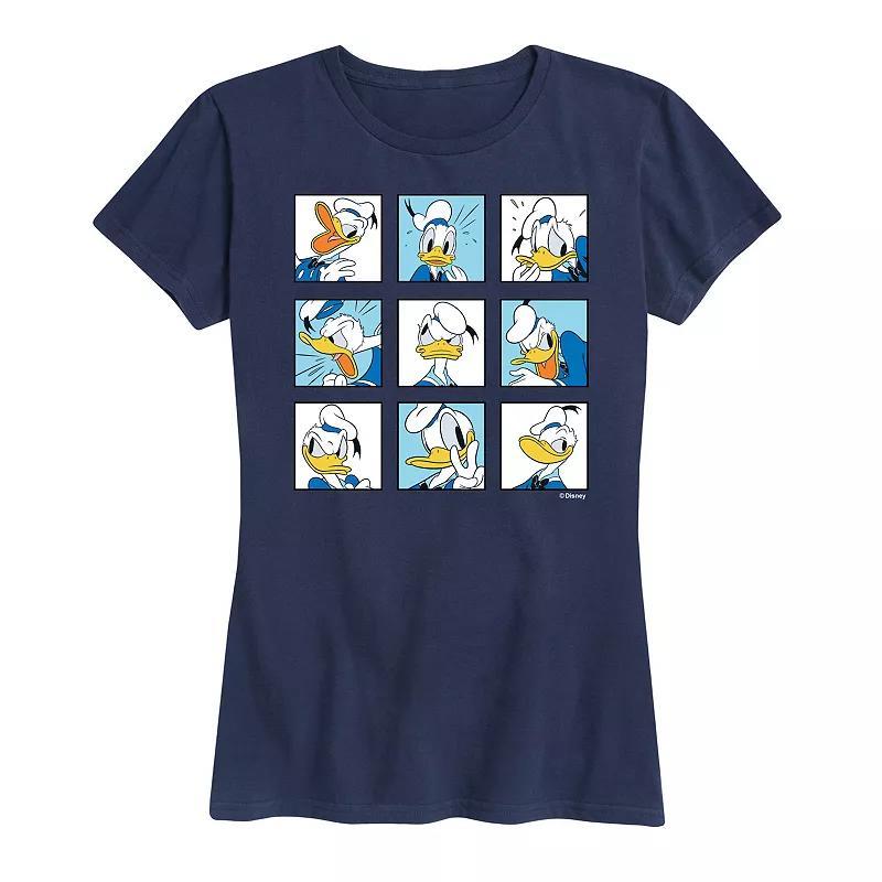 Disneys Donald Duck Womens Grid Graphic Tee Product Image