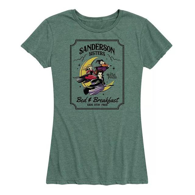 Disneys Hocus Pocus Womens Sanderson Sign Graphic Tee Green Product Image