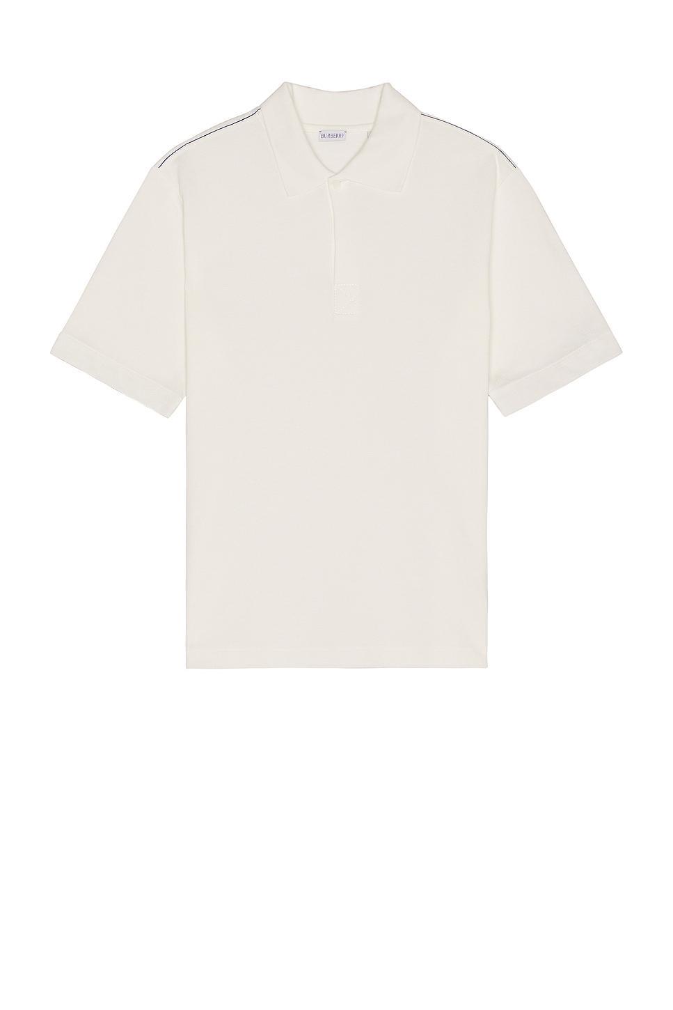 Burberry Basic Polo in Cream Product Image