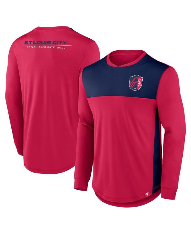 Mens Fanatics Branded Red St. Louis City SC Mid Goal Long Sleeve T-Shirt Product Image