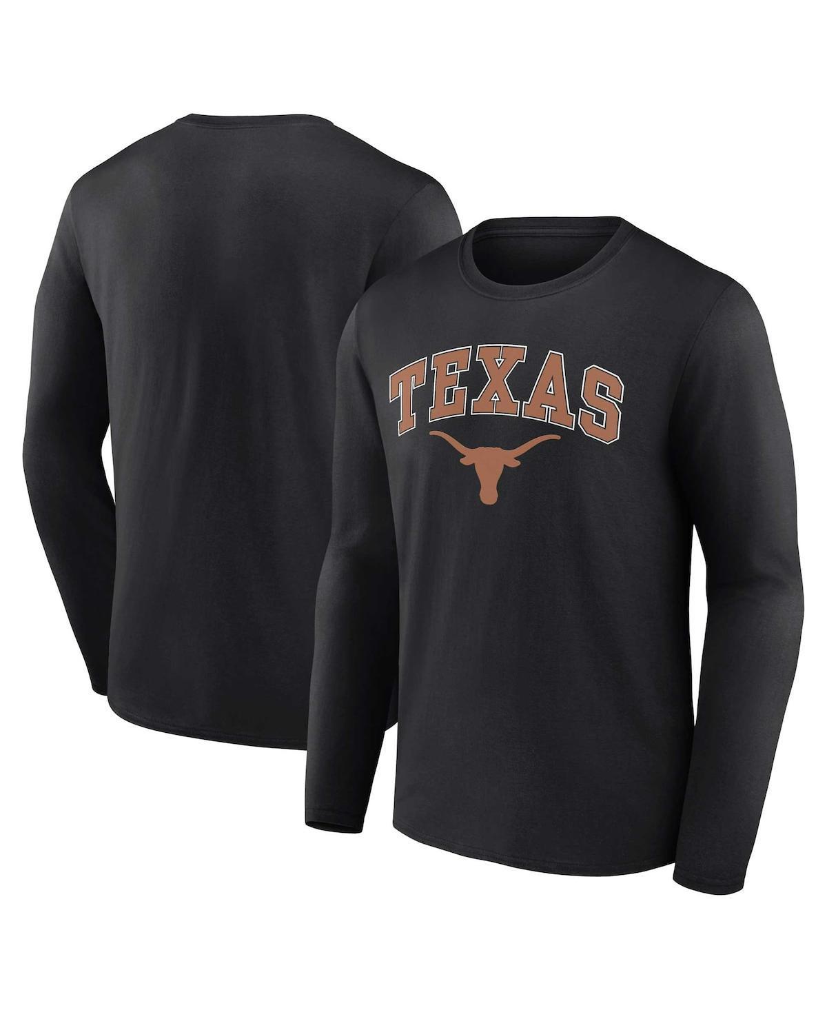 Mens Fanatics Black Texas Longhorns Campus Long Sleeve T-shirt Product Image