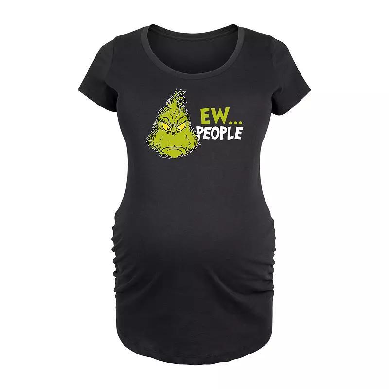 Maternity Dr. Seuss Grinch Ew.. People Graphic Tee, Womens Product Image