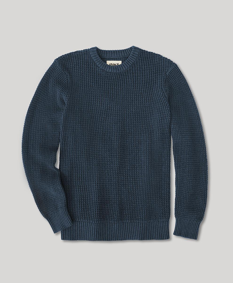 Mens Double Knit Crew Sweater S Product Image