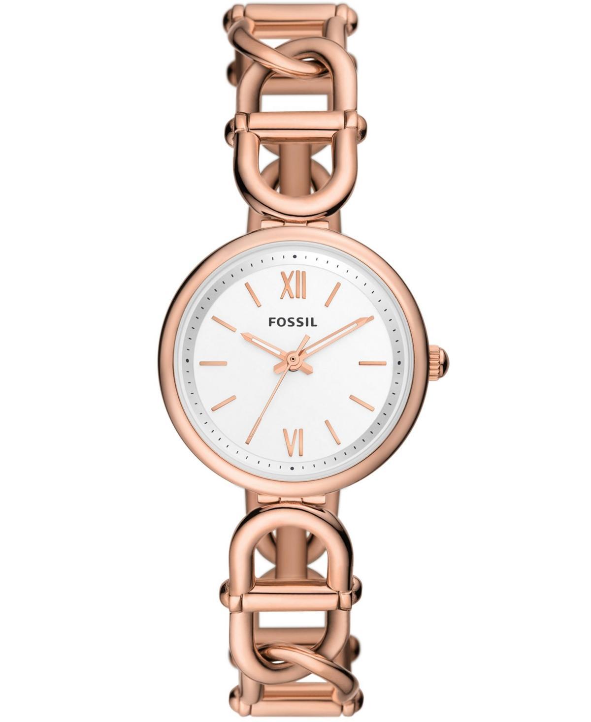 Fossil Womens Carlie Three-Hand Stainless Steel Bracelet Watch Product Image