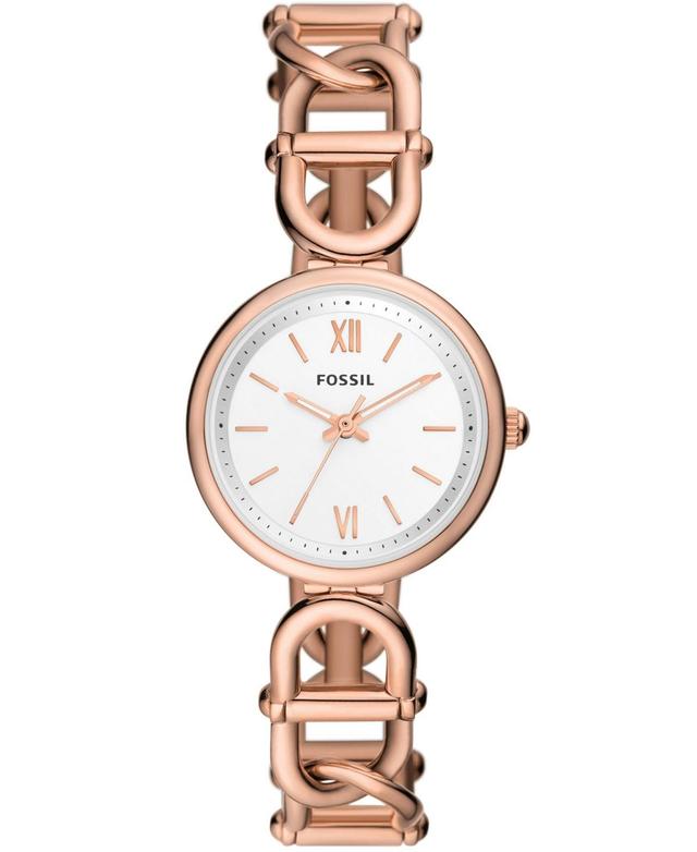 Fossil Womens Carlie Three-Hand Stainless Steel Bracelet Watch Product Image