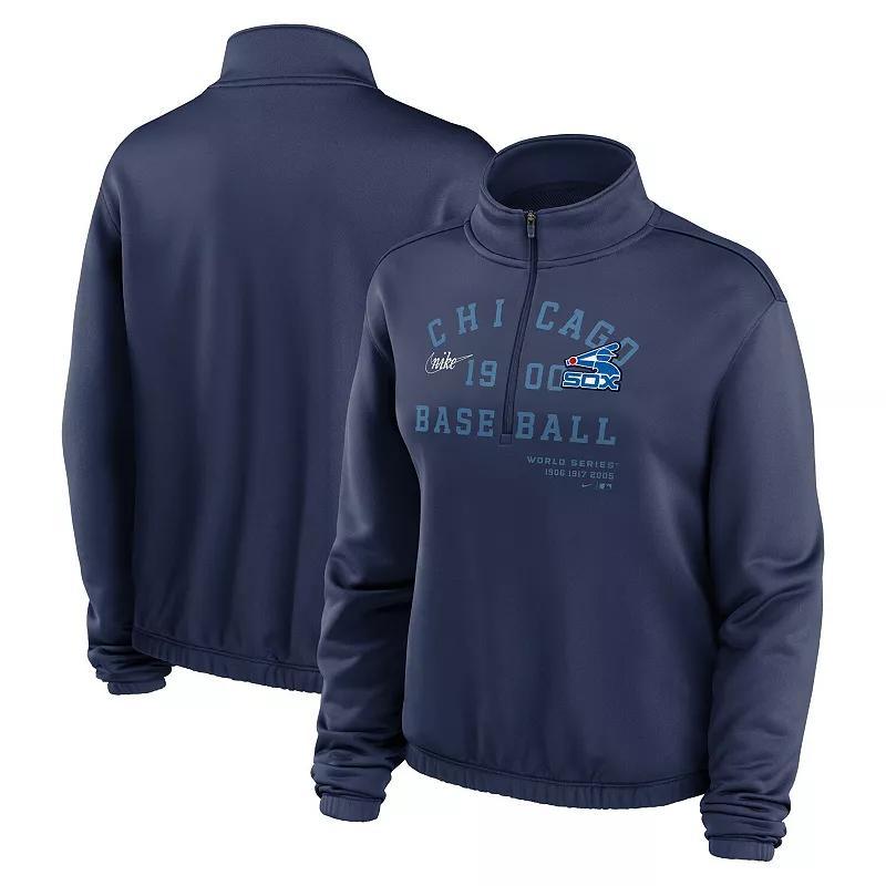 Womens Nike Royal St. Louis Cardinals Rewind Splice 1/4-Zip Sweatshirt Product Image