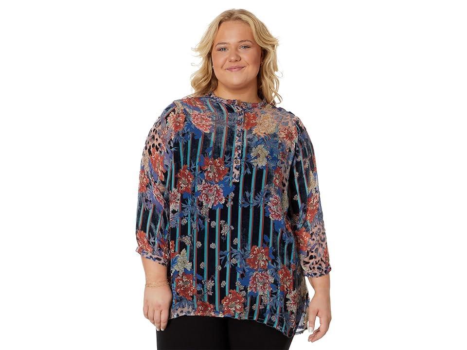 Johnny Was Plus Size Ontari Burnout Tunic Women's Blouse Product Image