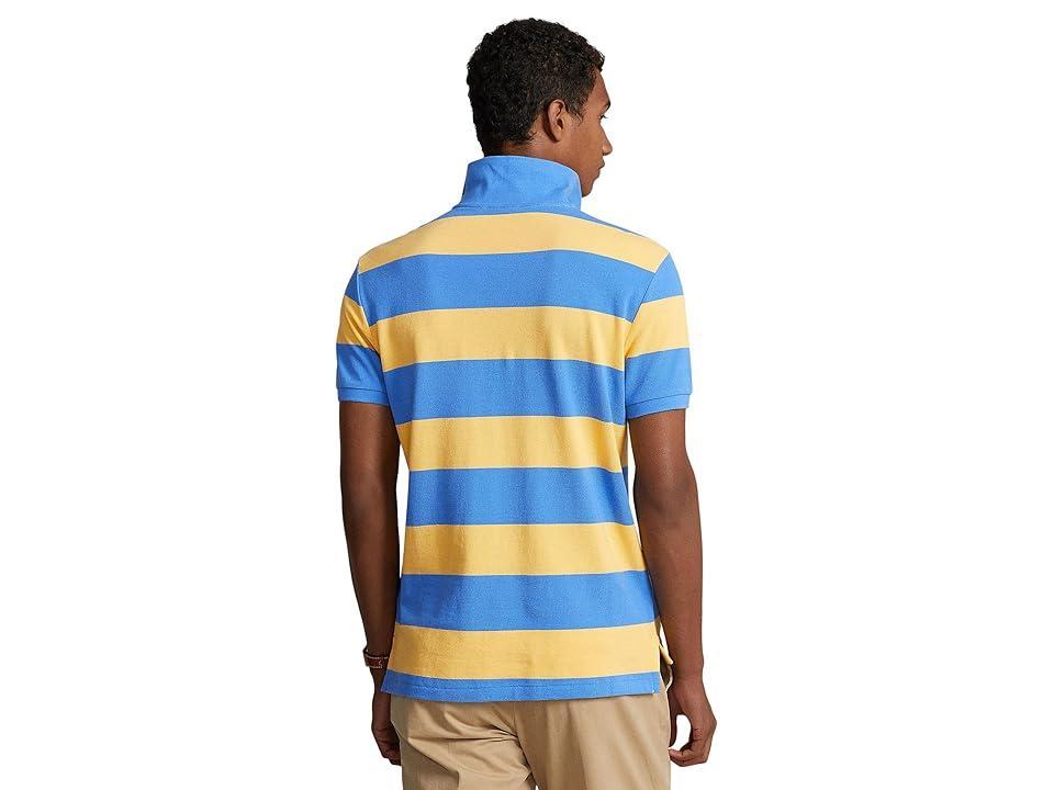 Polo Ralph Lauren Classic Fit Striped Mesh Polo Short Sleeve Shirt (Fall Yellow/Summer ) Men's Short Sleeve Knit Product Image