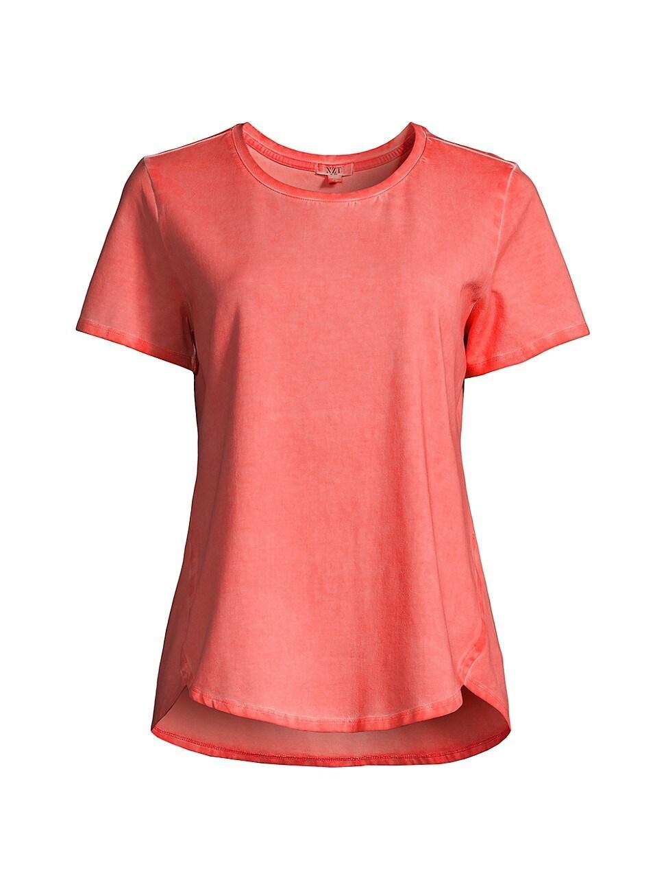 Womens Short-Sleeve Cotton-Blend T-Shirt Product Image