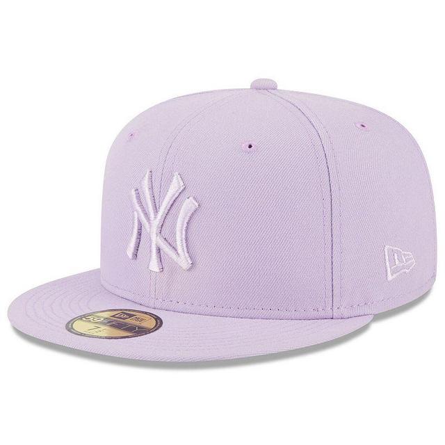 Men's New Era Lavender New York Yankees 2023 Spring Color Basic 59FIFTY Fitted Hat Product Image