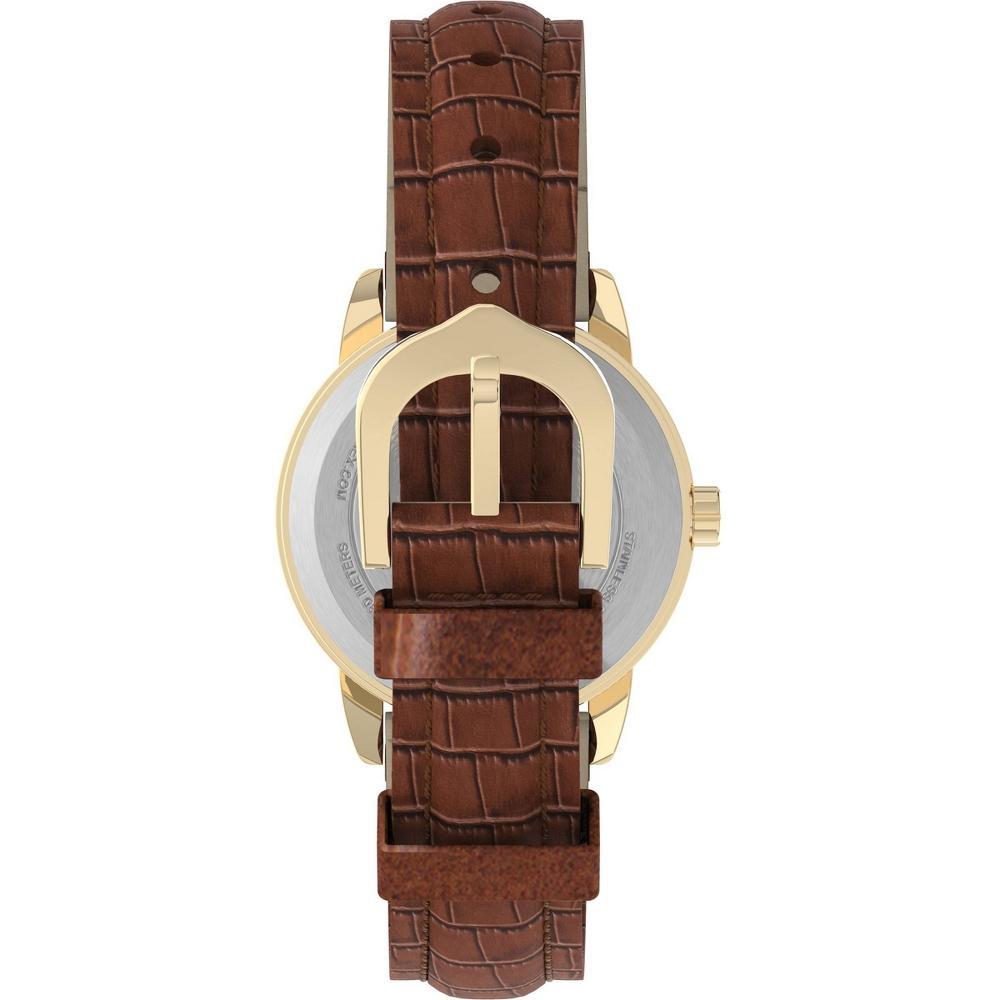 Womens Timex Easy Reader Watch with Leather Strap- Gold T2J7619J Product Image