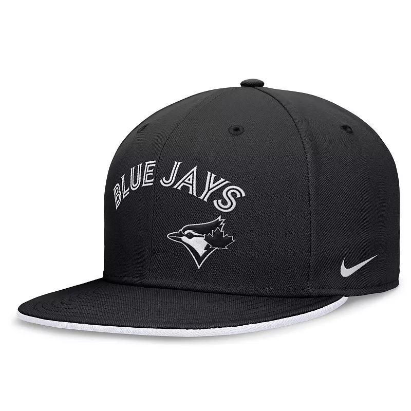 Mens Nike Black Toronto Blue Jays Primetime True Performance Fitted Hat Product Image