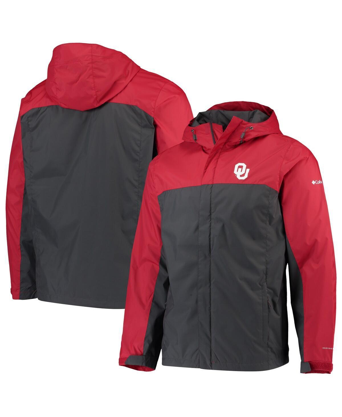 Mens Columbia Crimson/Charcoal Oklahoma Sooners Glennaker Storm Full-Zip Jacket Product Image