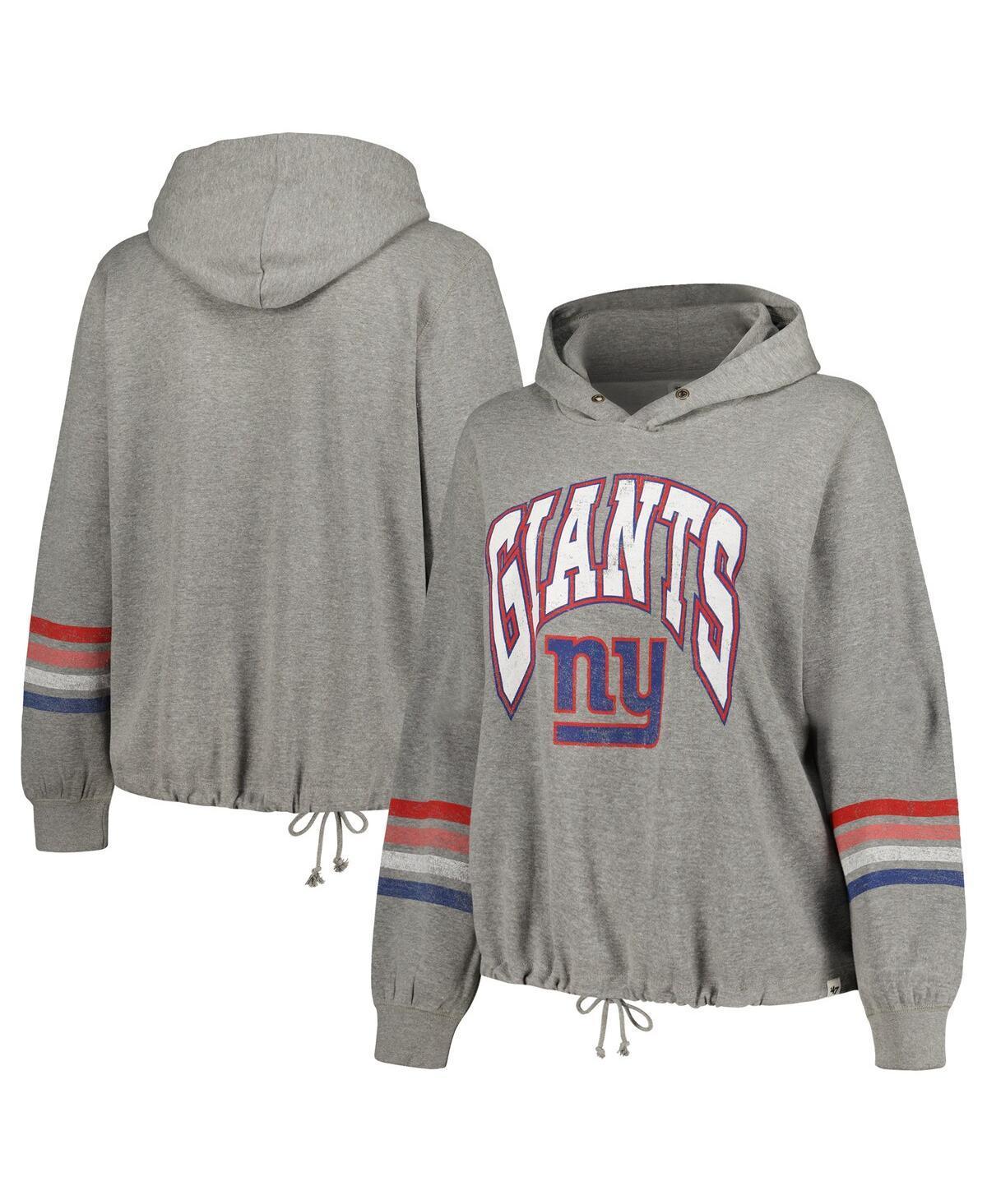 Womens 47 Heather Gray New York Giants Plus Size Upland Bennett Pullover Hoodie Product Image