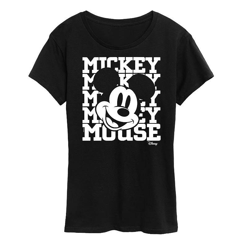 Disneys Mickey Mouse Womens Repeat Graphic Tee Product Image