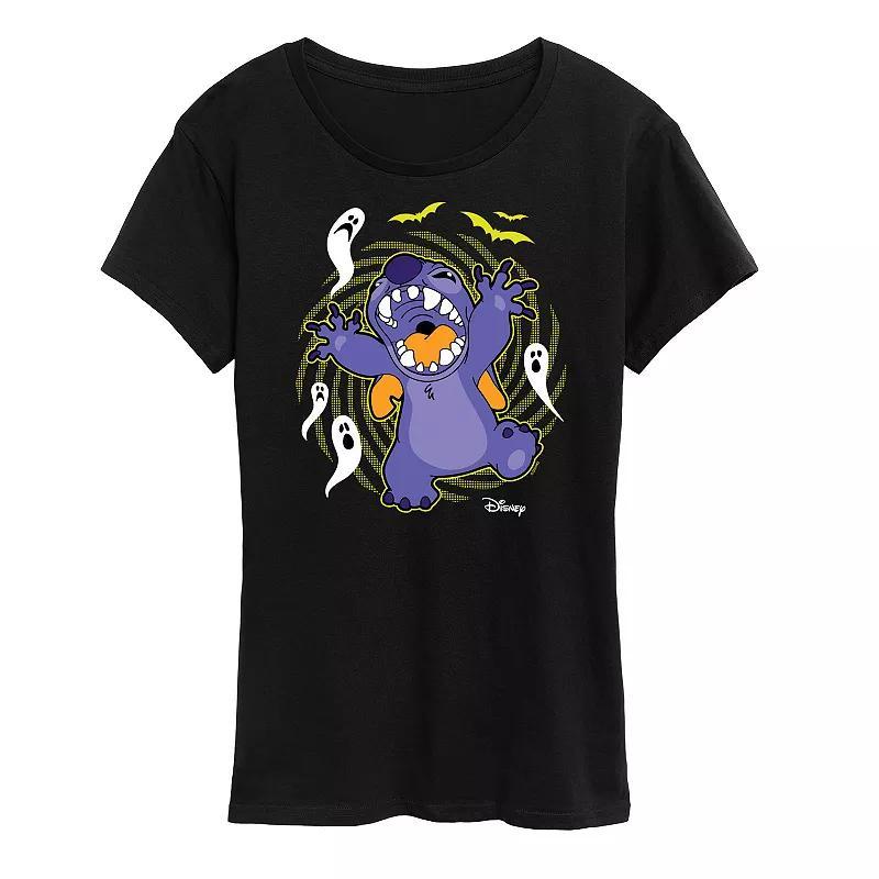 Disneys Lilo & Stitch Womens Halloween Ghosts Graphic Tee Product Image