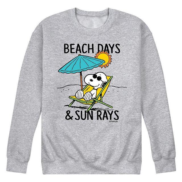 Mens Peanuts Snoopy Beach Days & Sun Rays Graphic Sweatshirt Product Image