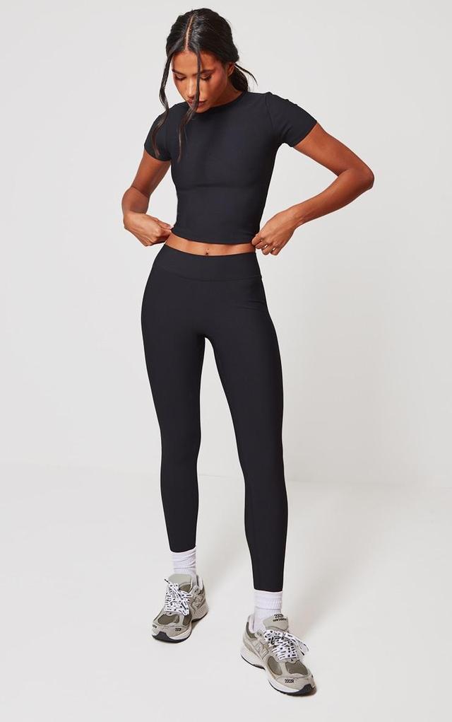 Black Active Rib Gym Leggings Product Image