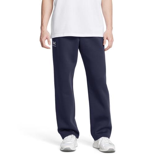 Under Armour Mens Essential Fleece Pants - Midnight Navy/White Product Image