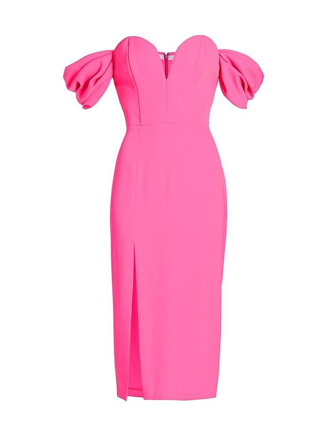 Womens Victoria Off-The-Shoulder Midi-Dress Product Image