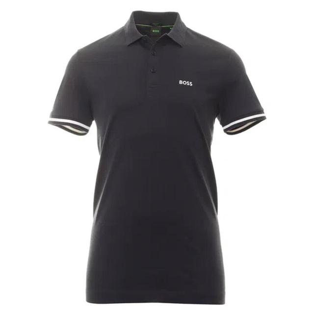 Men's Navy Blue Paddy 1 Stretch Cotton Short Sleeve Polo T-shirt Product Image