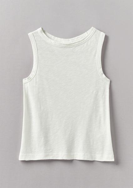 Garment Dyed Organic Cotton Tank Top | Chalk Product Image