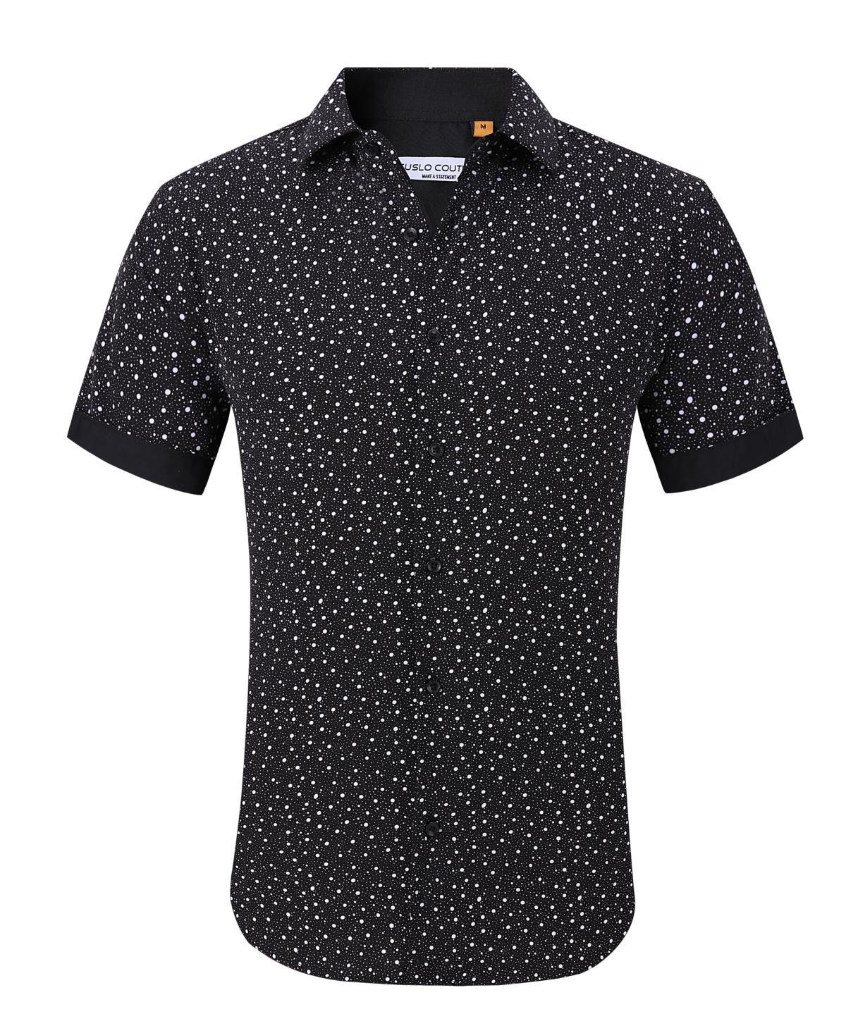 Suslo Couture Mens Slim-Fit Geo-Print Performance Shirt Product Image