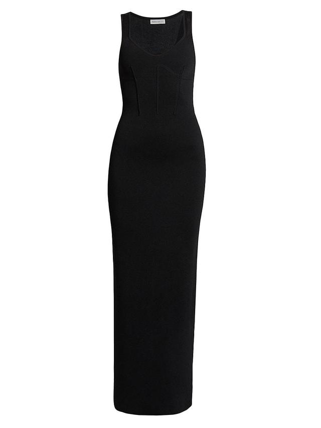 Womens Sleeveless Corset Maxi Dress Product Image