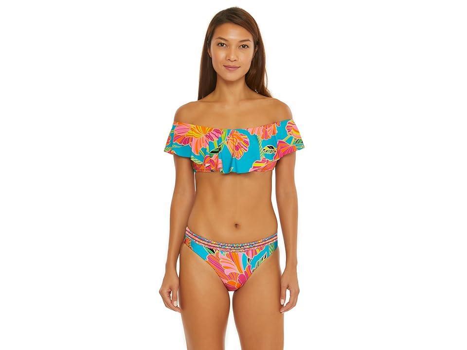 Trina Turk Poppy Ruffle Bandeau Top Women's Swimwear Product Image