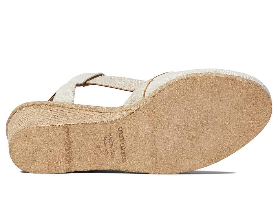 Andre Assous Ashlee Beige Linen) Women's Wedge Shoes Product Image