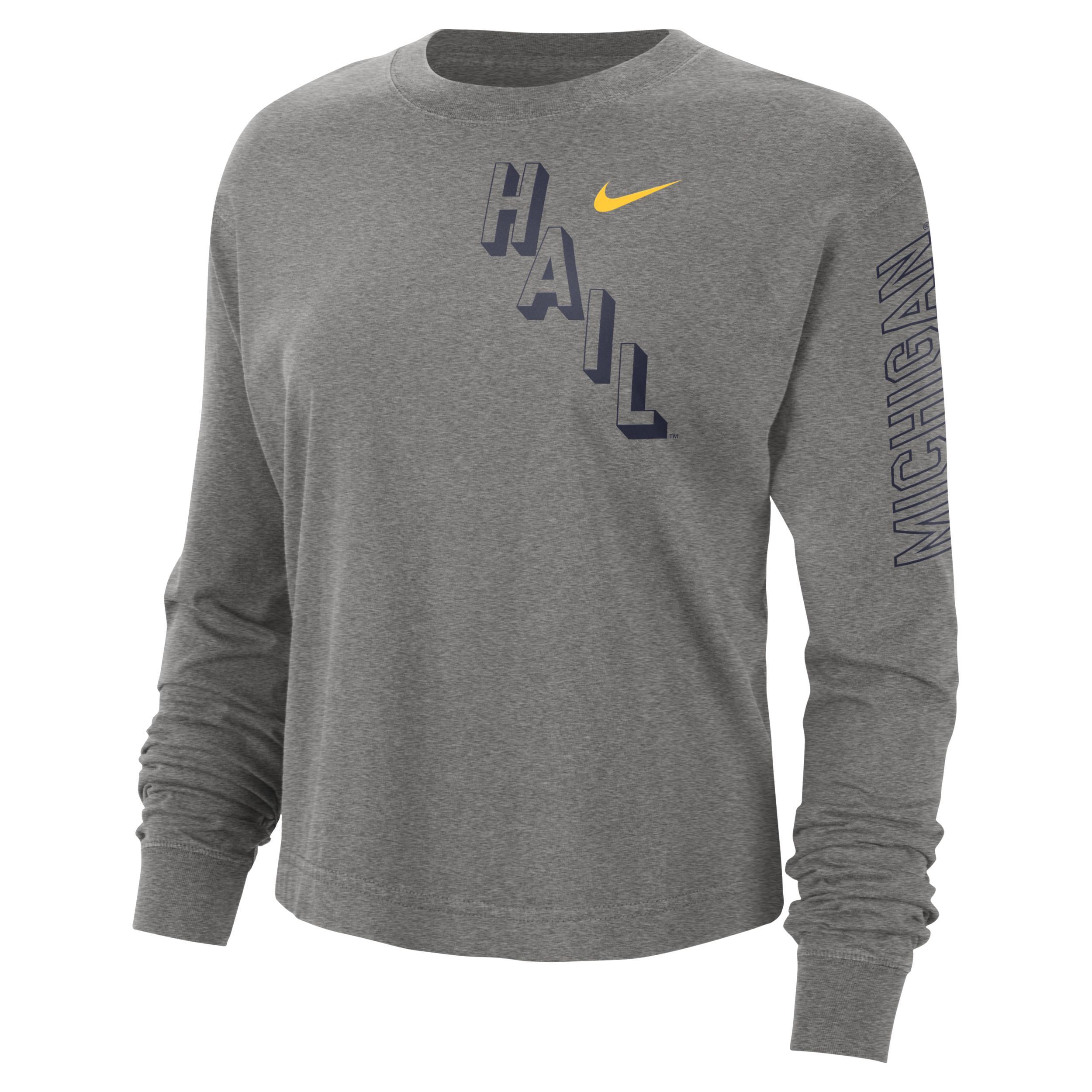 Michigan Heritage Nike Women's College Boxy Crew-Neck T-Shirt Product Image