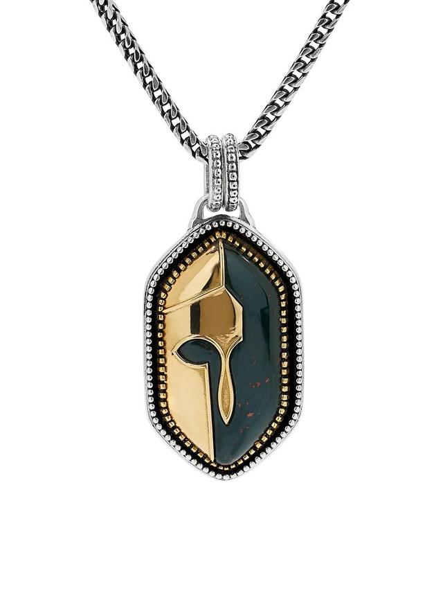 Womens Laconia 18K Gold, Sterling Silver & Bloodstone Pendant Necklace Product Image