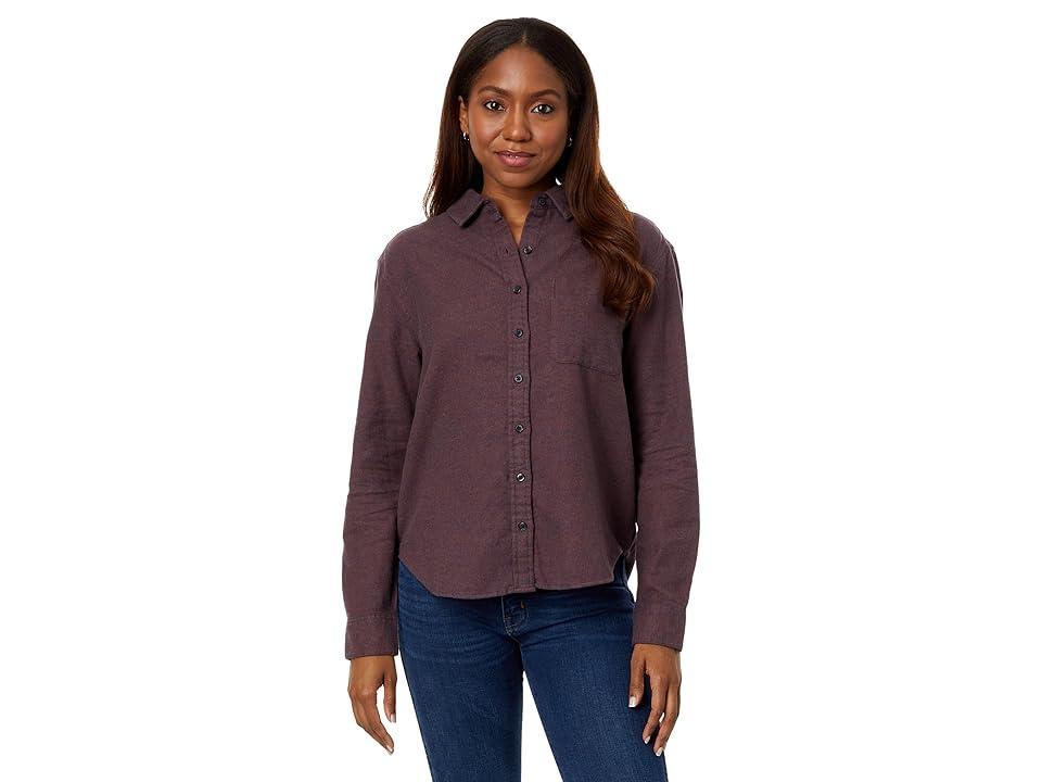 Pendleton Boyfriend Flannel Shirt (Raison Heather) Women's Clothing Product Image