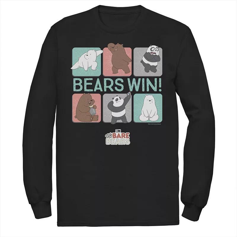 Mens We Bare Bears Bears Win Character Panels Tee Product Image