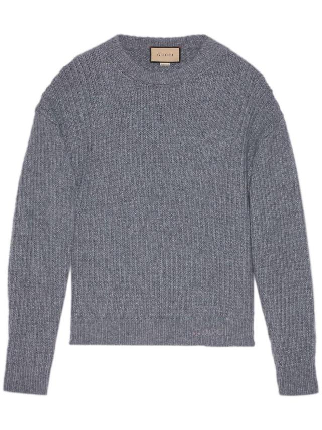 Cashmere Crew-neck Jumper In Grey Product Image