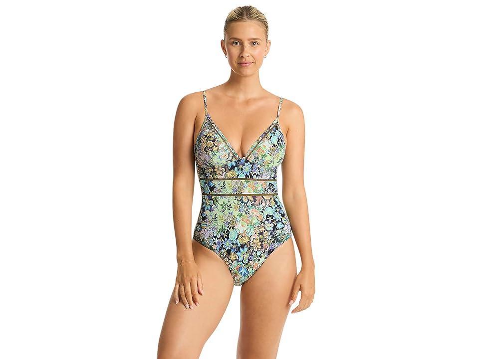 Sea Level Wildflower Spliced One-Piece Swimsuit Product Image