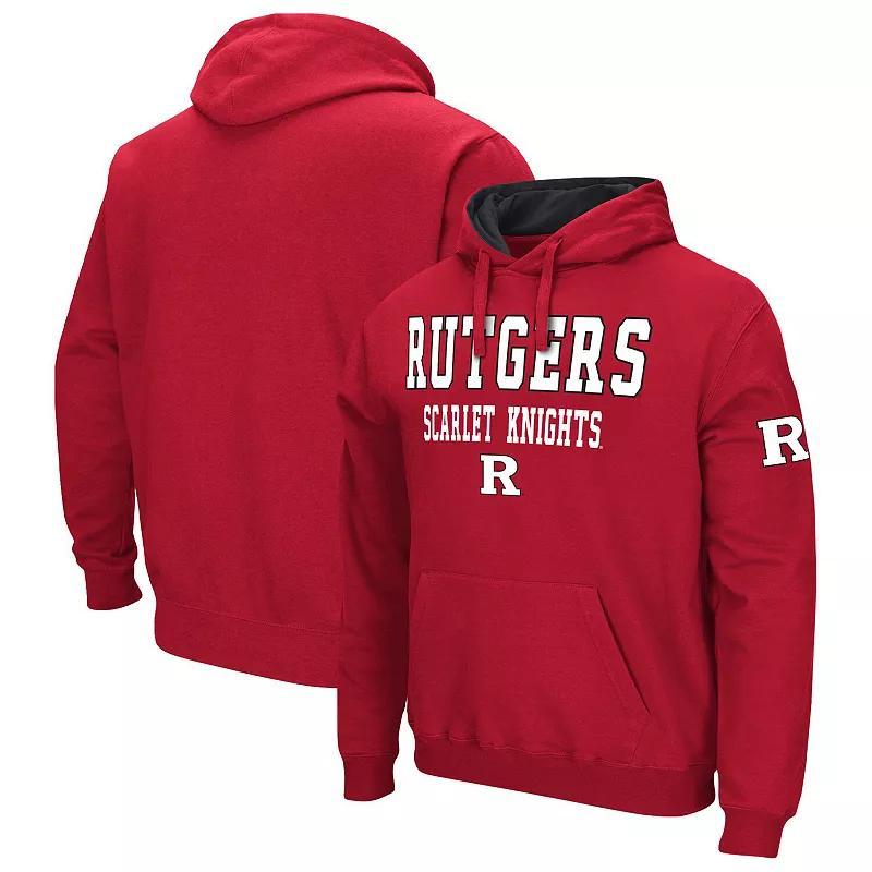 Mens Colosseum Scarlet Rutgers Scarlet Knights Sunrise Pullover Hoodie Product Image