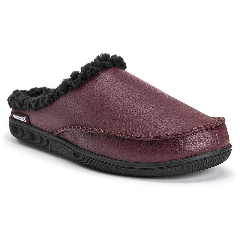 MUK LUKS Faux Leather Mens Clog Slippers Product Image