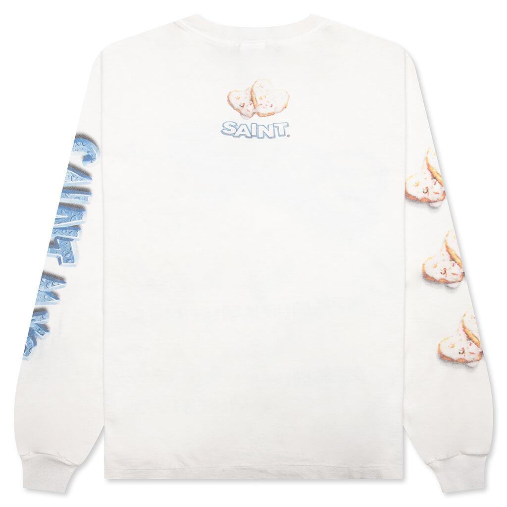 Saint Michael x Shermer Academy Heart Cookie L/S Tee - White Male Product Image