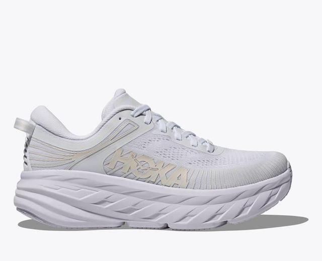 HOKA Womens Bondi 7 Shoes in White/White, Size 6 Product Image