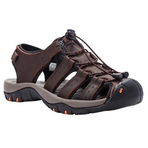 Propet Kona Mens Fisherman Sandals Grey Product Image